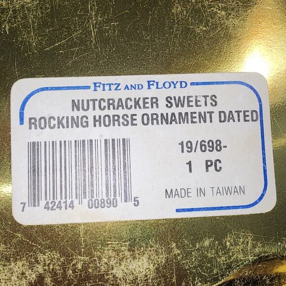 Fitz and Floyd 1992 Nutcracker Sweets Rocking Horse Christmas Ornament - Picture 7 of 7